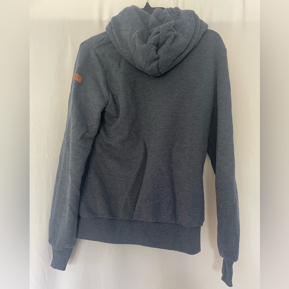 Blue warm cowl neck sweater - Picture 3 of 4